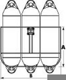 FENDER HOLDER-TRIPLE DIA 150MM