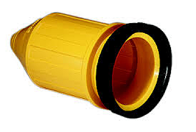 Marinco 32A Weatherproof Cover With Threaded Ring Yellow