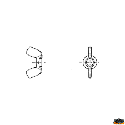 S. S. КРИЛЧАТА ГАЙКА ф6mm