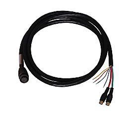 Simrad NSE Video/Comms Cable (8 pin conn. to bare wires for NMEA and 2 RCA female for Video in Port one and two)  2 m (6.5 ft)