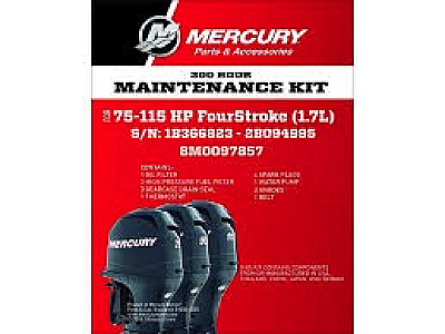 СЕРВИЗЕН КОМПЛЕКТ -300 ЧАСА ЗА MERCURY 75-115 HP 1.7L S/N 1B366823- 2B094995
